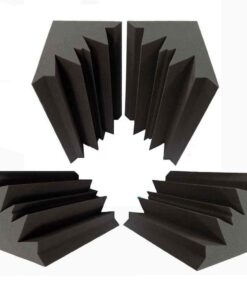 Set of 4 - Acoustic Foam Acoustic Studio Soundproofing Corner Wall 12" X 12" X 24" - Color: Charcoal 9 51SqWntNwPL