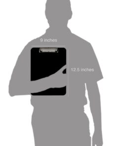 Trade Quest Plastic Clipboard Opaque Color Letter Size Low Profile Clip (Pack of 12) (Black) 12 51SyTxYJZNL