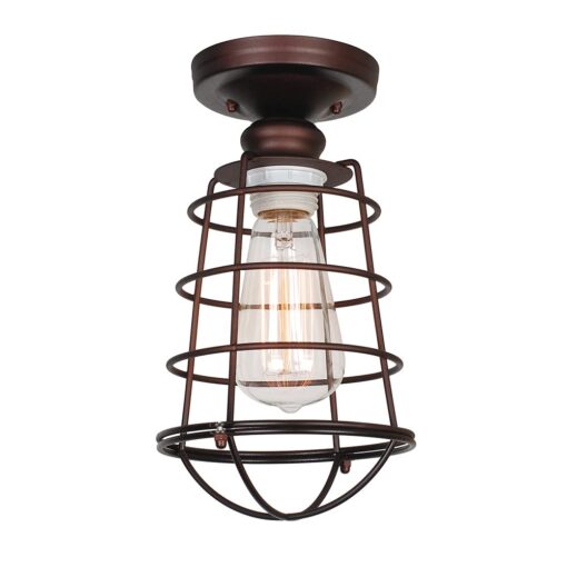 Design House 519694 Ajax 1 Light Ceiling Light, Bronze Coffee Bronze