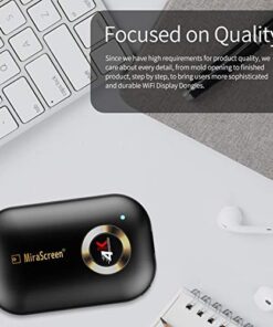 SmartSee HDMI Wireless Display Receiver WiFi 4K 1080P Mobile Screen Cast Mirroring Adapter Dongle for iPhone Mac iOS Android to TV Projector Support Miracast Airplay DLNA No Switching (2.4G) 19 51T1RGSLSUL