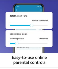 Amazon Fire HD 8 Kids Pro tablet- 2022, ages 6-12 | 8" HD screen, slim case for older kids, ad-free content, parental controls, 13-hr battery, 32 GB, Rainbow Universe 29 51T1aKi6NZL
