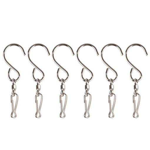 Kuuqa Swivel Hooks Clips for Hanging Wind Spinners Wind Chimes Crystal Twisters Party Supply(6 Pack)