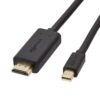 Amazon Basics Mini DisplayPort Male to HDMI Male Cable, 1080p, Gold-Plated Plugs, 6 Foot, Black for Personal Computer 6-Feet 1-Pack 3 51T370ODuYL