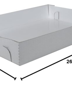 Southern Champion Tray 1190 Bright White Corrugated Greaseproof Non Window Sheet Cake Box Bottom, 26" Length x 18" Width x 4" Height (Case of 25) 10 51T6GgEKdfL