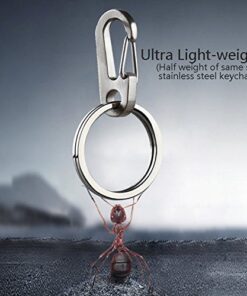 TI-EDC Titanium Keychain Carabiner Clip - Mini Quick Release Snap Hook and Key Ring, Key Organizer Holder for Men and Women Standerd 17 51T94w99bqL