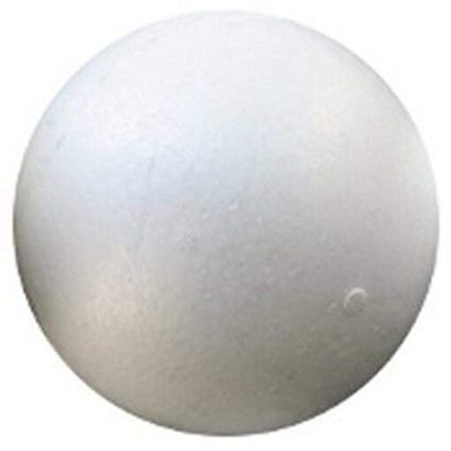 LA Crafts Brand 6" Smooth Foam Craft Ball- Polystyrene (Not Styrofoam) - 12 Pack