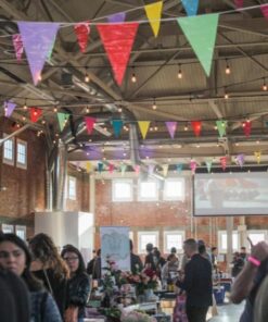 Adorox 100 Foot Multicolor Plastic Pennant Banner Birthday Party Decorations Weather Resistant Grand Opening Banner (Multi-Colored (1 Banner)) 12 51TFoKaCh L