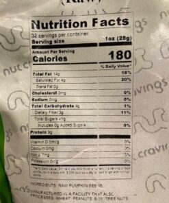 Nut Cravings - Raw Pumpkin Seeds Pepitas, Unsalted, Shelled, Superior to Organic (32oz - 2 LB) Bulk Nuts Packed Fresh in Resealable Bag - Healthy Protein Snack, All Natural, Keto, Vegan, Kosher Pumpkin Seeds Raw 2 Pound (Pack of 1) 19 51TOH86DOnL