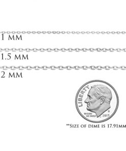 Sterling Silver Chain Necklace for Women Cable 1.5mm Tarnish Resistant Responsibly Sourced - Non-Migrating Clasp Design - Sterling Silver Chain Necklace - Italian Made in Italy - Quality Durable Sturdy 1.5mm Chain for Women - Quality Gift Box - 925 Ste... 16 51TZm6icpwL