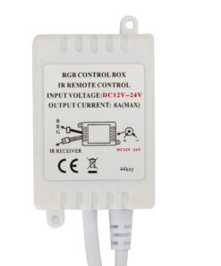 BZONE 2-Port 44 Keys Wireless IR Remote Controller for SMD 5050 3528 RGB LED Strip Lights, Dual 4-pin Output Remote Controller Dimmer for 2pcs RGB LED Strips DC12-24V 2-port Rgb Controller 19 51TablVpDCL