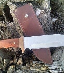 Mossy Oak 14-inch Bowie Knife, Full-tang Fixed Blade, Wood Handle Hunting Knife with Leather Sheath for Camping, Hiking, Survival 61 51TcvpIeVXL