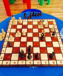 Wegiel Handmade Royal 36 European Chess Set - Wooden 14.2 Inch Board Hornbeam & Sycamore Pieces 22 51TeHMiKYtL