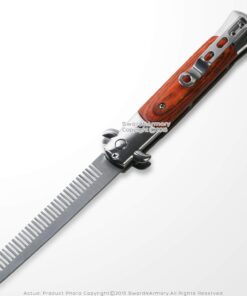 etrading 9" Wood Handle Spring Button Folding Comb Hair Styling Pocket Carrying 10 51Tg5NxqAIL