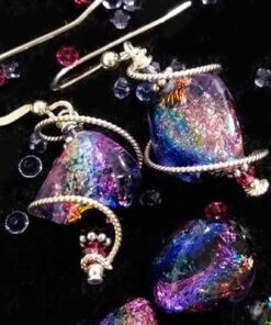 Body Candy Handcrafted 925 Silver Purple Dichroic Drop Dangle Earrings Created with Crystals 33 51TrzICm9HL