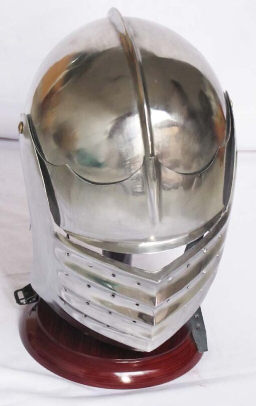 NauticalMart EUROPEAN ITALIAN CLOSE ARMOR HELMET MEDIEVAL KNIGHT VISOR HELMET COSTUME