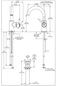 Delta Faucet Trinsic Single Hole Swivel Spout Bathroom Faucet, Black Bathroom Sink Faucet, Single Handle Bathroom Faucet, Diamond Seal Technology, Drain Assembly, Matte Black 559HA-BL-DST Standard Spout 20 51U3yTx7WmL