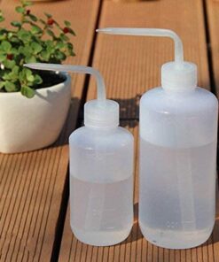 Mkono 2 Pack Watering Can, 250ML and 500ML Succulent Watering Bottle Plant Flower Squeeze Bottle Plastic Bend Mouth Safety Wash Bottle, Small and Medium, White 23 51UG0LtaEsL