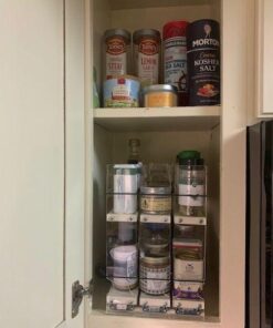 Vertical Spice - Cabinet Mounted Spice Rack Organizer - 3 Drawers, 30 Capacity - Sliding Cabinet Organizer - Pullout Shelves for Pantry Organization - Seasoning Storage - 6.9'' W x 10.75'' H x 10.6" D 6.9" W x 10.75" H x 10.6" D (222x2x11 DC) 48 51UHexIGzeL