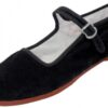 Shoes 18 Womens Cotton China Doll Mary Jane Shoes Ballerina Ballet Flats Shoes 9 118 Black Micro Suede
