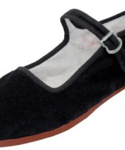 Shoes 18 Womens Cotton China Doll Mary Jane Shoes Ballerina Ballet Flats Shoes 5 118 Black Micro Suede