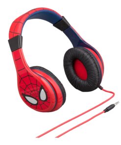 eKids Spiderman Kids Headphones, Adjustable Headband, Stereo Sound, 3.5Mm Jack, Wired, Tangle-Free, Volume Control, Childrens Headphones Over Ear for School Home, Travel 17 51UJu5MD eL