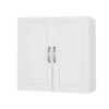 Haotian FRG231-W, White Bathroom Kitchen Wall Cabinet, Garage or Laundry Room Wall Storage Cabinet, White Stipple, Linen Tower Bath Cabinet, Cabinet with Shelf 16 51UMX3PsGJL