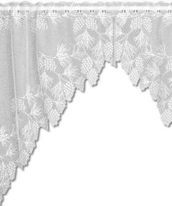 Heritage Lace Woodland 68-Inch Wide by 40-Inch Drop Swag Pair, White 68 inch wide by 40 inch drop 7 51URreX69KL
