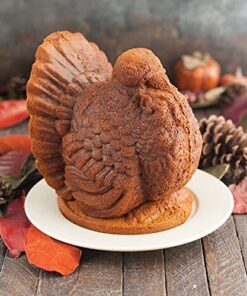 Nordic Ware 3-D Turkey Baking Pan, Medium, Bronze 19 51UWwm3voS