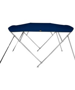 Alternative view of MSC 3 Bow 4 Bow Bimini Top Boat Cover with Rear Support Pole and Storage Boot (Navy, 4 Bow 8'L x 54" H x 91"-96" W) 4 Bow 8'L x 54"H x 91"-96"W Navy