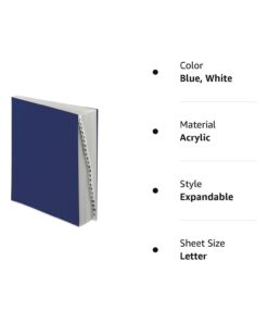 Alternative view of Pendaflex Desk File, A-Z Index, Letter Size, Acrylic-Coated Pressboard, Black/Blue 1-Pack