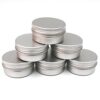 CTKcom 1/2-Ounce Metal Steel Tins Screw Top Flat Aluminum Silver Slide Round Tin Containers,1/2-Ounce Metal Steel Tin For Lip Balm,Crafts,Cosmetic,Candles,Travel Storage Kit (Pack of 10) 51 51UiMaK7BGL