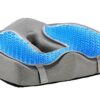 Ziraki Office Car Seat Cushion - Memory Foam - Orthopedic Luxury & Large Chair Pillow | for Back Pain - Helps with Sciatica Back, Tailbone Pain - Office Chair Car Seat Pillow +Cooling Gel Add On