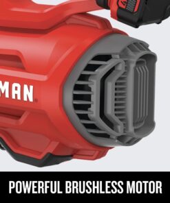 CRAFTSMAN 20V MAX Cordless Leaf Blower, Battery & Charger Included (CMCBL720M1) Red w/4Ah Battery 12 51UlYk3HL