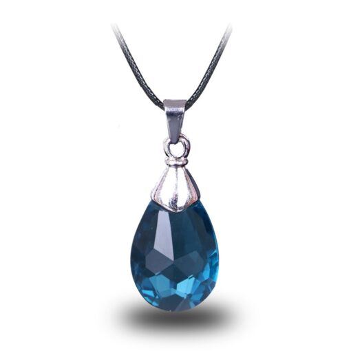 CG Costume Sword Art Online Necklace SAO Kirito Asuna Yui Light Blue Crystal ,One Size ,Sky Blue