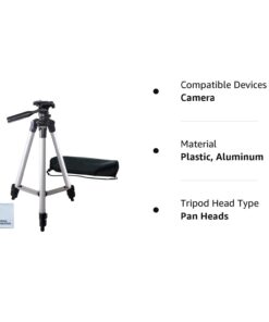 50 Inch Aluminum Camera Tripod for Canon, Nikon, Sony, Samsung, Olympus, Panasonic & Pentax + eCost Microfiber 32 51Uo1vZT2NL