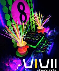 VIVII Glowsticks, 100 Light up Toys Glow Stick Bracelets Mixed Colors Party Favors Supplies (Tube of 100) 31 51UsHoHUcxL