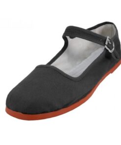 Shoes 18 Womens Cotton China Doll Mary Jane Shoes Ballerina Ballet Flats Shoes 5 114 Black Canvas