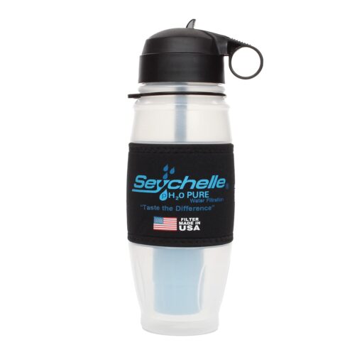 Seychelle pH2O Alkaline Water Filter Bottle - Increases pH and Filters Water - 28 oz