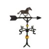 Montague Metal Products 32-Inch Deluxe Weathervane with Swedish Iron Horse Ornament,White 26 51V1uE2ncML
