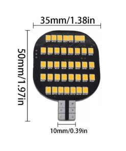 Alternative view of GRV T10 LED Light Bulb 38-2835 SMD Super Bright Lamp DC 12-24V 3.5Watt Version3.0 Suitable for Boat RV Trailer Camper Motorhome Ceiling Dome Warm White Pack of 2 Pack of 2(2 Generation)