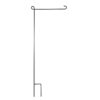 Evergreen Flag Classic Black Iron Garden Flag Stand With Rubber Stopper - 17.5" x 44"H 44 Inches 1-Piece