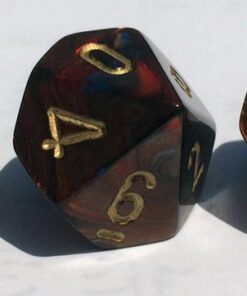 Alternative view of Chessex Dice Sets: Scarab Blue Blood with Gold - Ten Sided Die d10 Set (10) - 27219