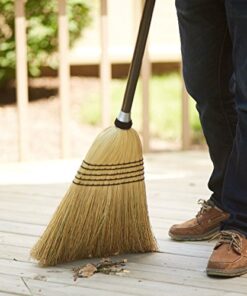 Alternative view of O-Cedar Heavy Duty Corn Broom | Commercial-Grade Indoor and Outdoor Broom to Sweep & Clean Hard Floors| Sturdy Wooden Handle for Strength & Durability, Yellow, Black, 1 Count 1 Count (Pack of 1)