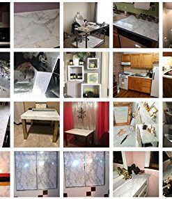 ROSEROSA Peel and Stick PVC Faux Marble Self-Adhesive Wallpaper Covering Counter Top Shelf Liner Napoleon (PGS408 : 2.00 Feet X 6.56 Feet) 48 51VGKqBGFEL