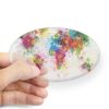CafePress World Map Paint Splashes Oval Car Bumper Sticker Small - 3x5 Clear 12 51VKXVnCSzL