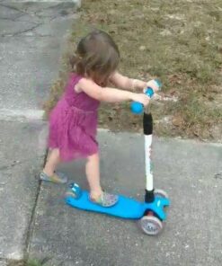 BELEEV A2 Scooters for Kids 3 Wheel Kick Scooter for Toddlers Girls Boys, 4 Adjustable Height, Lean to Steer, Light up Wheels, Extra-Wide Board, Easy to Assemble for Children Gift Sport Toys Ages 3-12 Purple 23 51VRaizPgUL