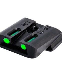 Truglo TFO Tritium & Fiber-Optic Handgun Sight Durable Snag-Resistant Glowing Front & Rear Night Sight, Compatible with Smith & Wesson M&P Series Green Rear Sight 22 51VSw1ZhbdL