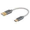 CableCreation 6 inch USB C Cable Short, Short USB to USB C Cable 3A Fast Charging Cable, Braided USB C Male to USB Male Cable for Power Bank, Galaxy S23, iPad Pro iPad Mini S22 S21 Z Flip, etc, Gray 0.5FT Space Gray 1 16 51VXbPG4RL