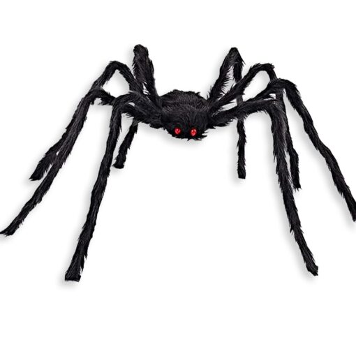 Fun Express - Hairy Spider W/Led Eyes for Halloween - Home Decor - Decorative Accessories - Home Accents - Halloween - 1 Piece