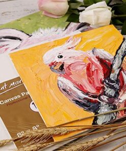 Alternative view of Mont Marte Canvas Panel (Pack of 24), 4 X 4 inches, Canvas Panel Great for Students to Professional Artists 4''×4'', 24 Pack
